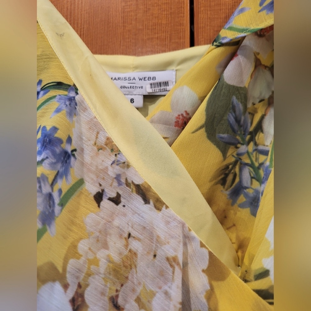 Floral Ruffle Yellow Top - Picture 4 of 5